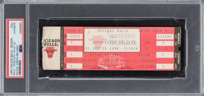 Unused ticket to Michael Jordan's Bulls debut nets $468,000