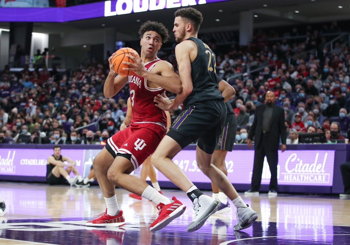 Northwestern outlasts short-handed Indiana for 59-51 win