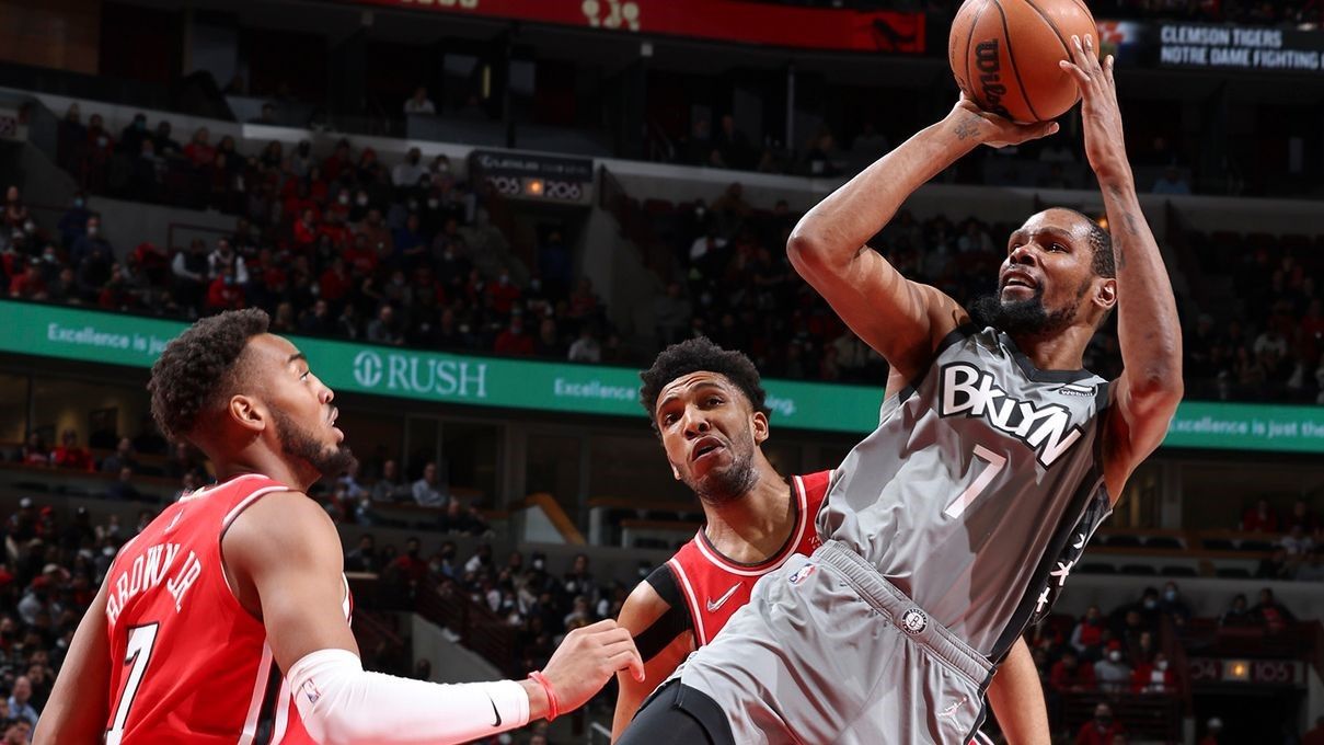 Nets at full strength give Bulls trouble, lose 138-112