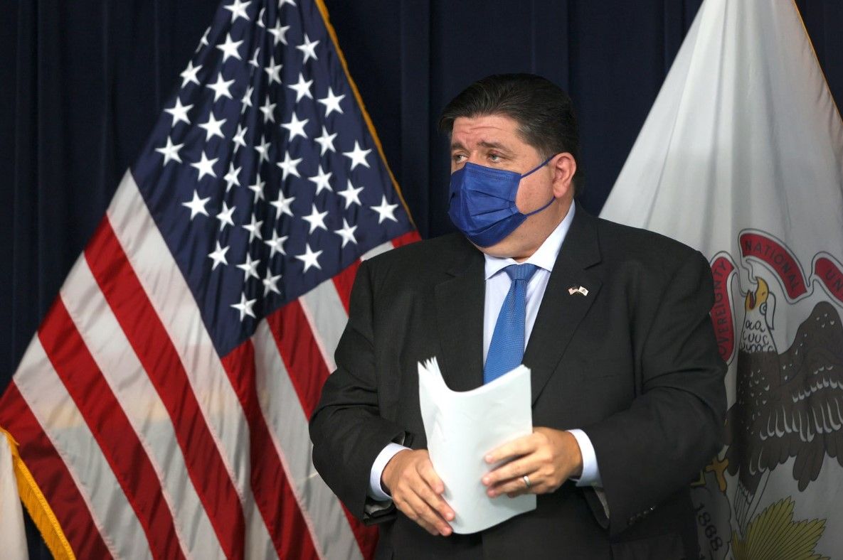 Pritzker working remotely after contact with infected worker